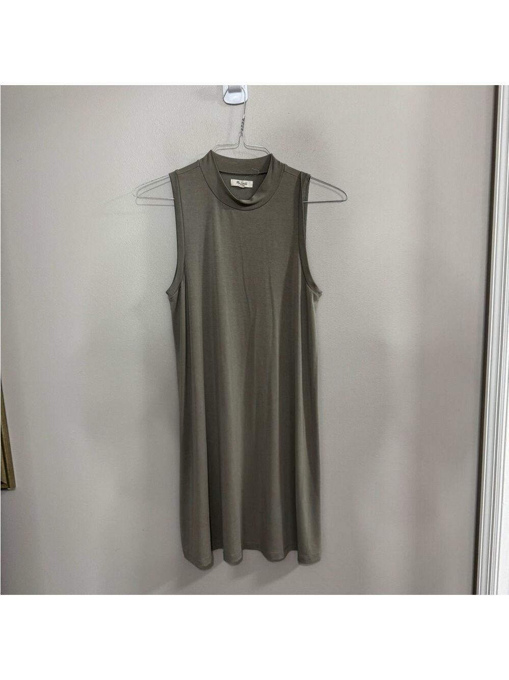 Madewell Olive Green Sleeveless Dress. Size Small